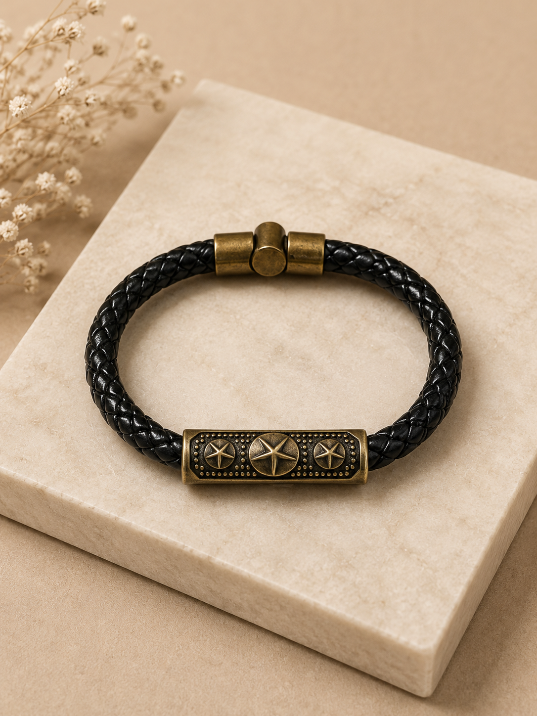 Celestial Star Leather Bracelet