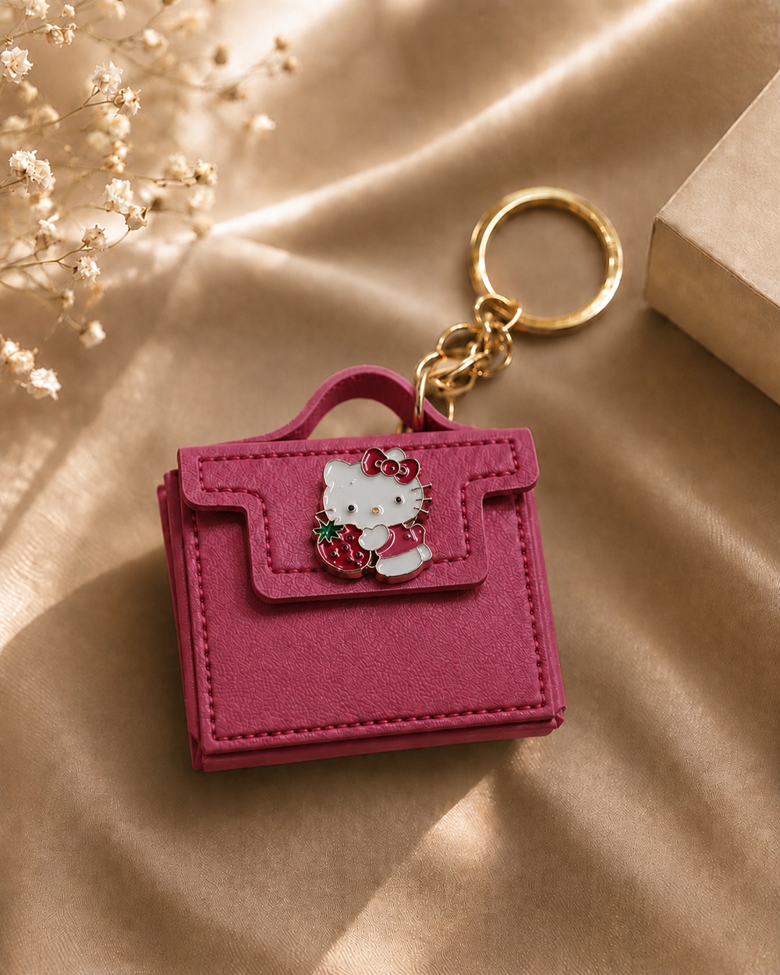 Hello Kitty Berry Pink Mini Purse Keychain