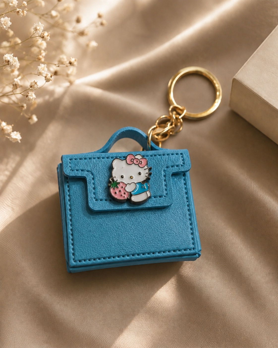 Hello Kitty Sky Blue Mini Purse Keychain