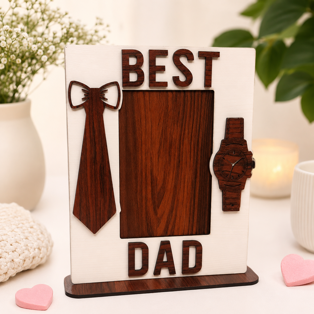 Best Dad Wooden Photo Frame Gift