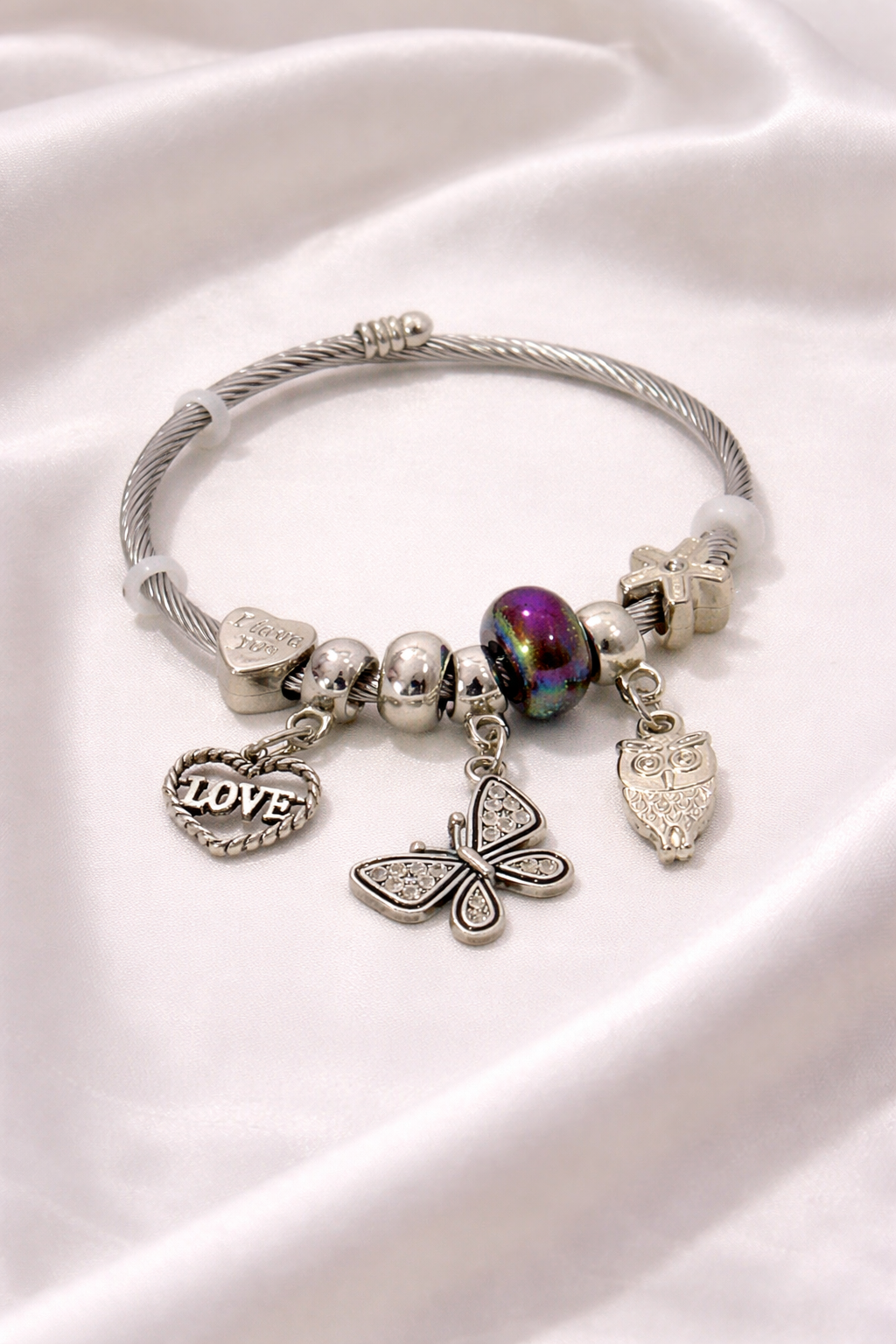 Midnight Love Owl Bracelet