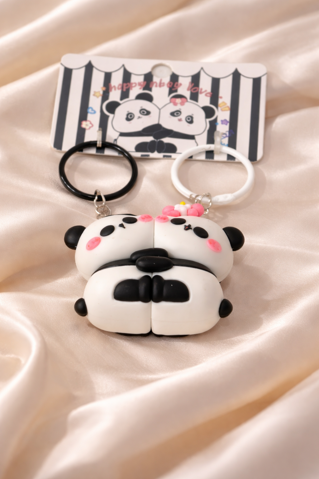 Magnetic Love Panda Keychain