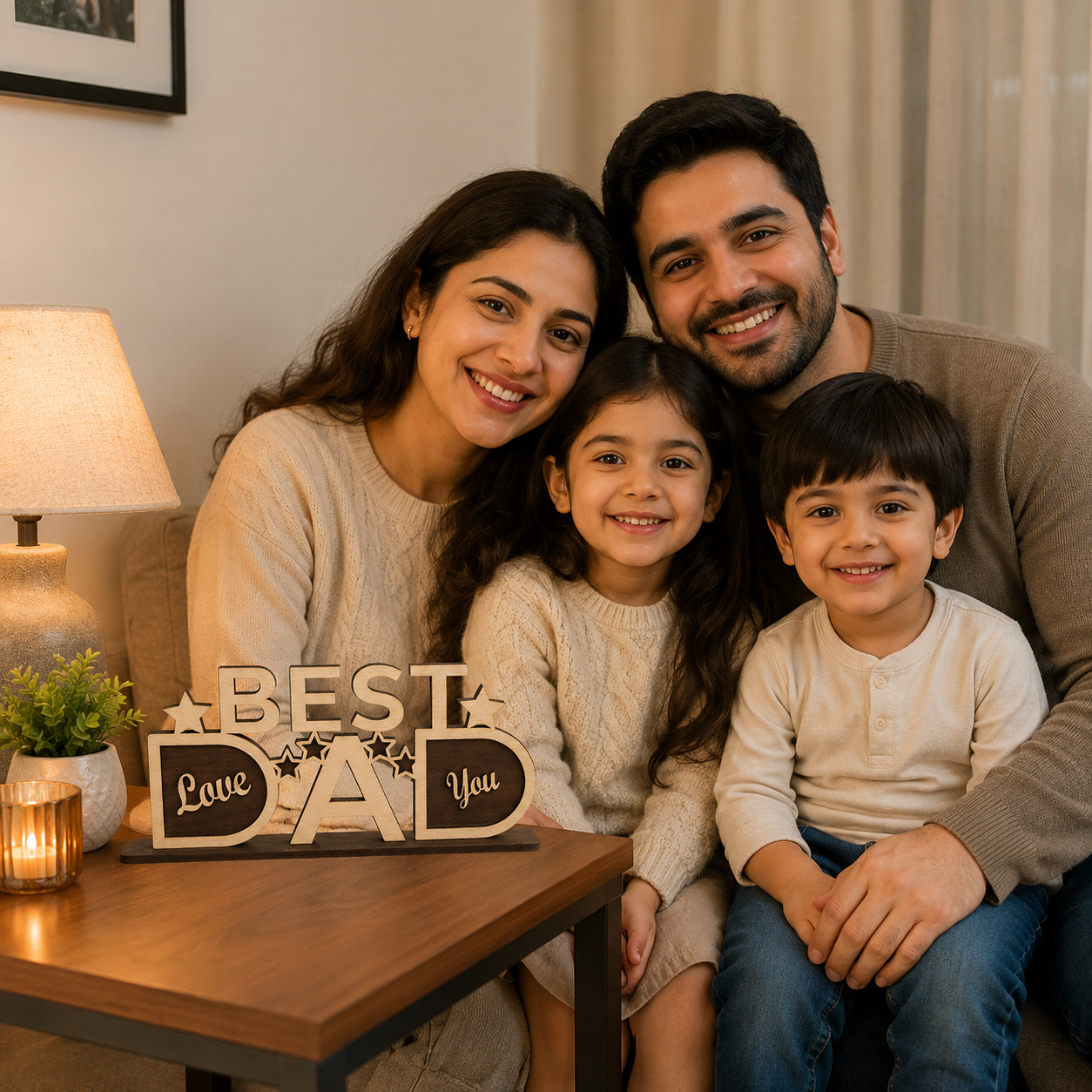 Best Dad Gift Wooden Display