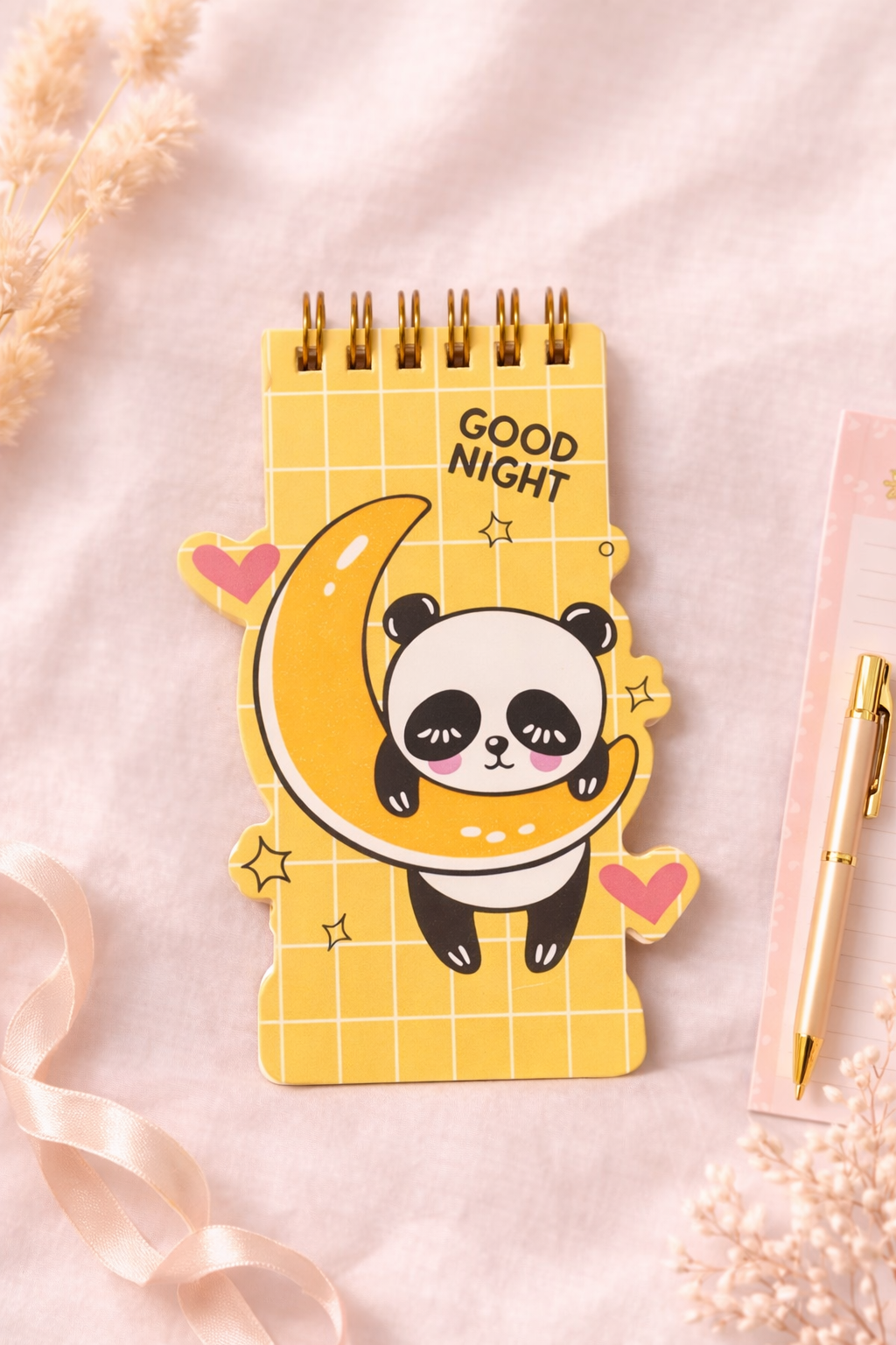 Cute Panda Good Night Spiral Notebook