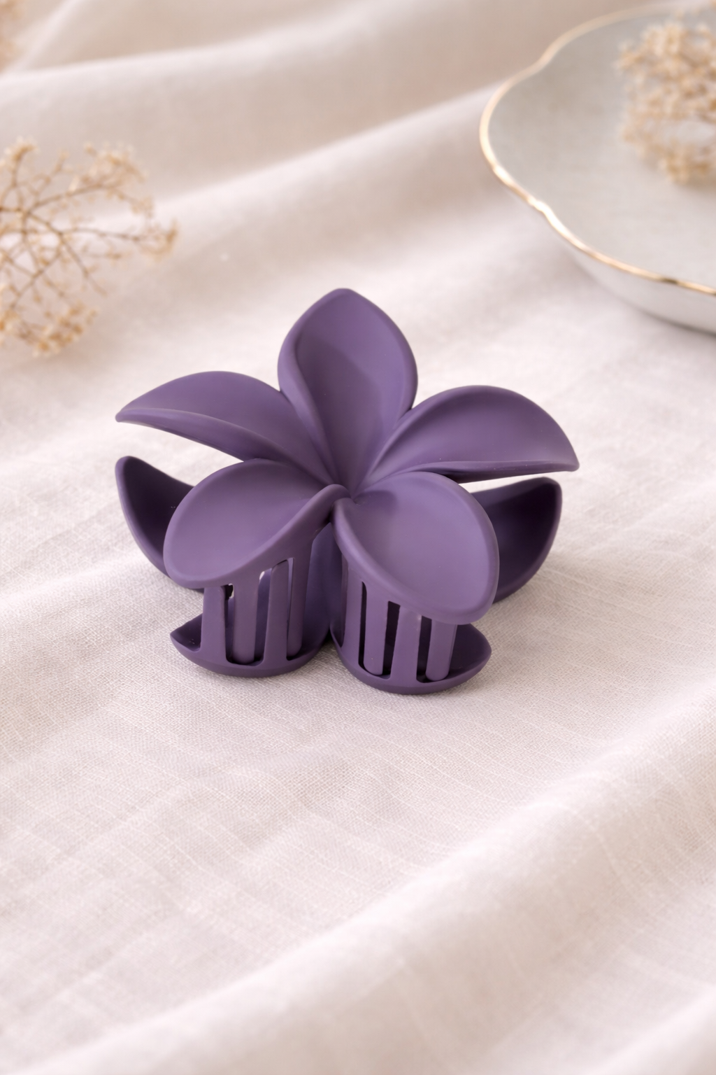 Royal Plum Bloom Hair Claw