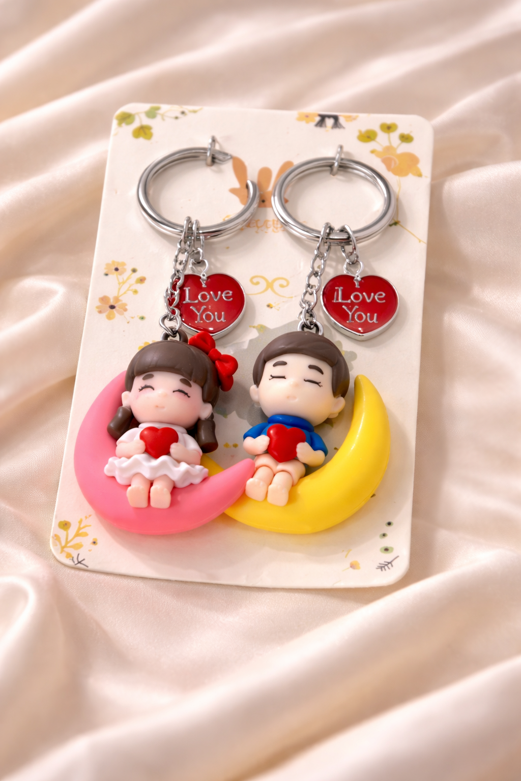 Couple Moon Love Keychains