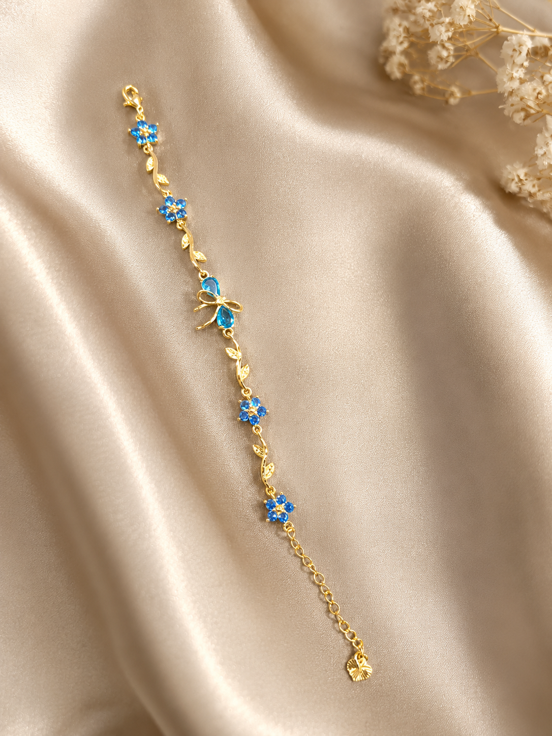 Azure Tulip Bloom Bracelet