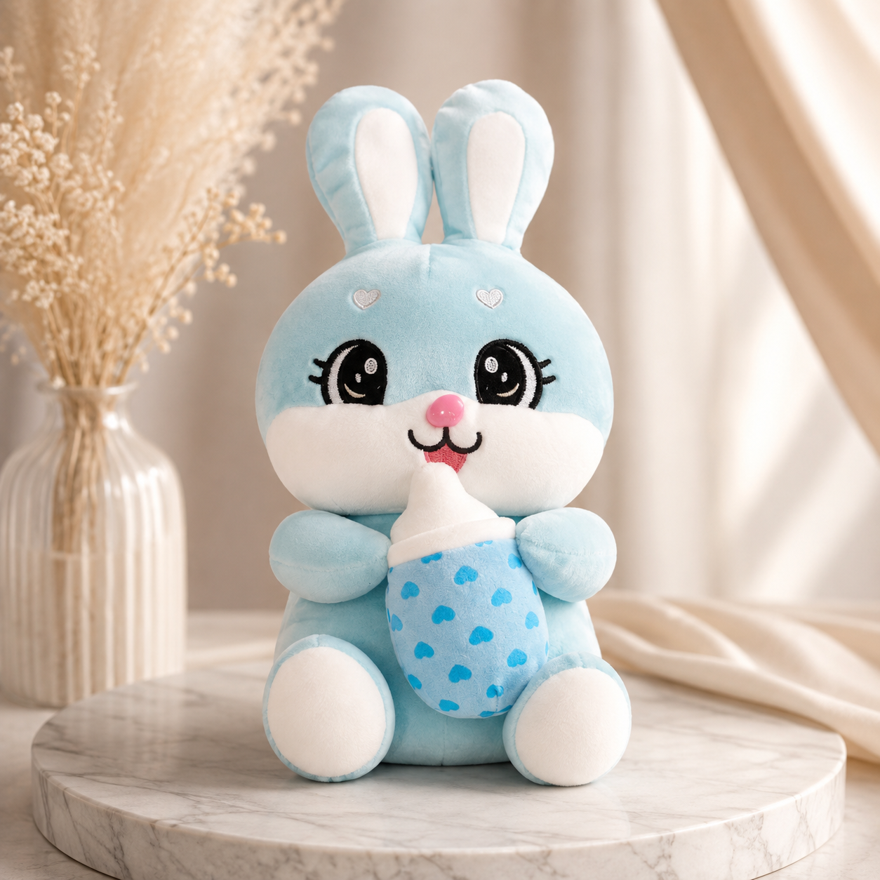 Blue Bunny Milk Plush