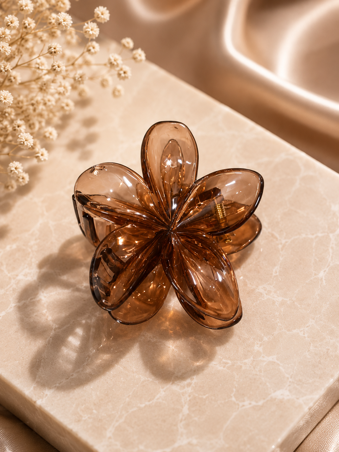 Cocoa Blossom Claw Clip