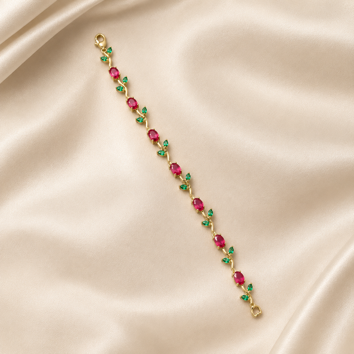Crimson Bloom Bracelet