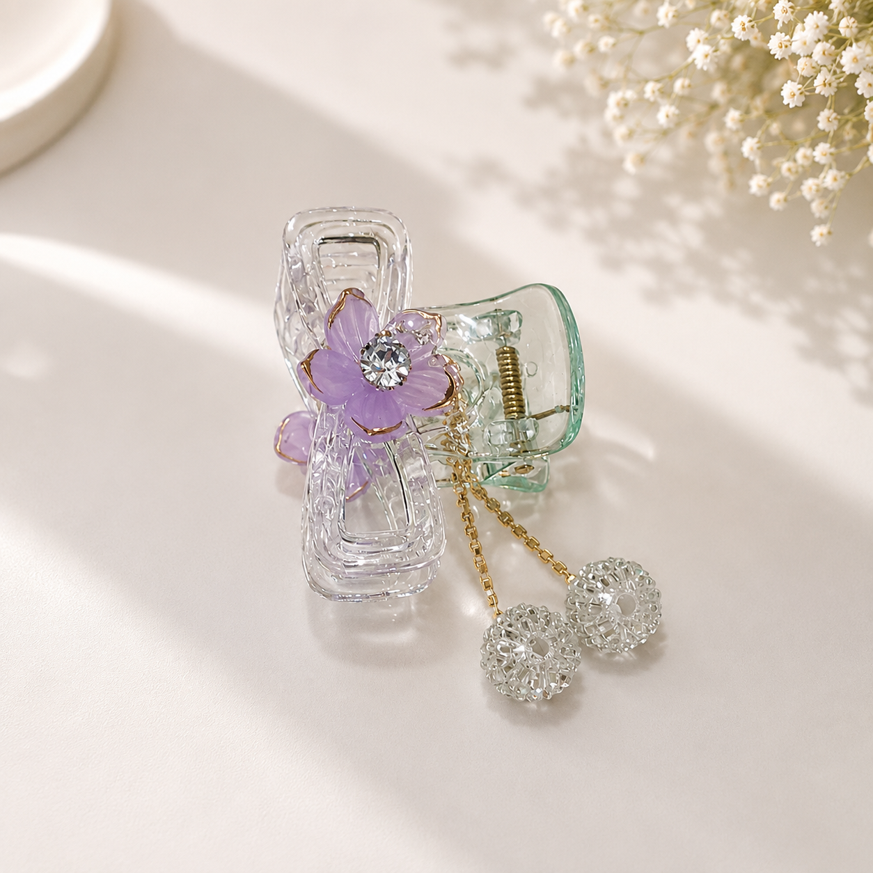 Sage Blossom Hair Claw