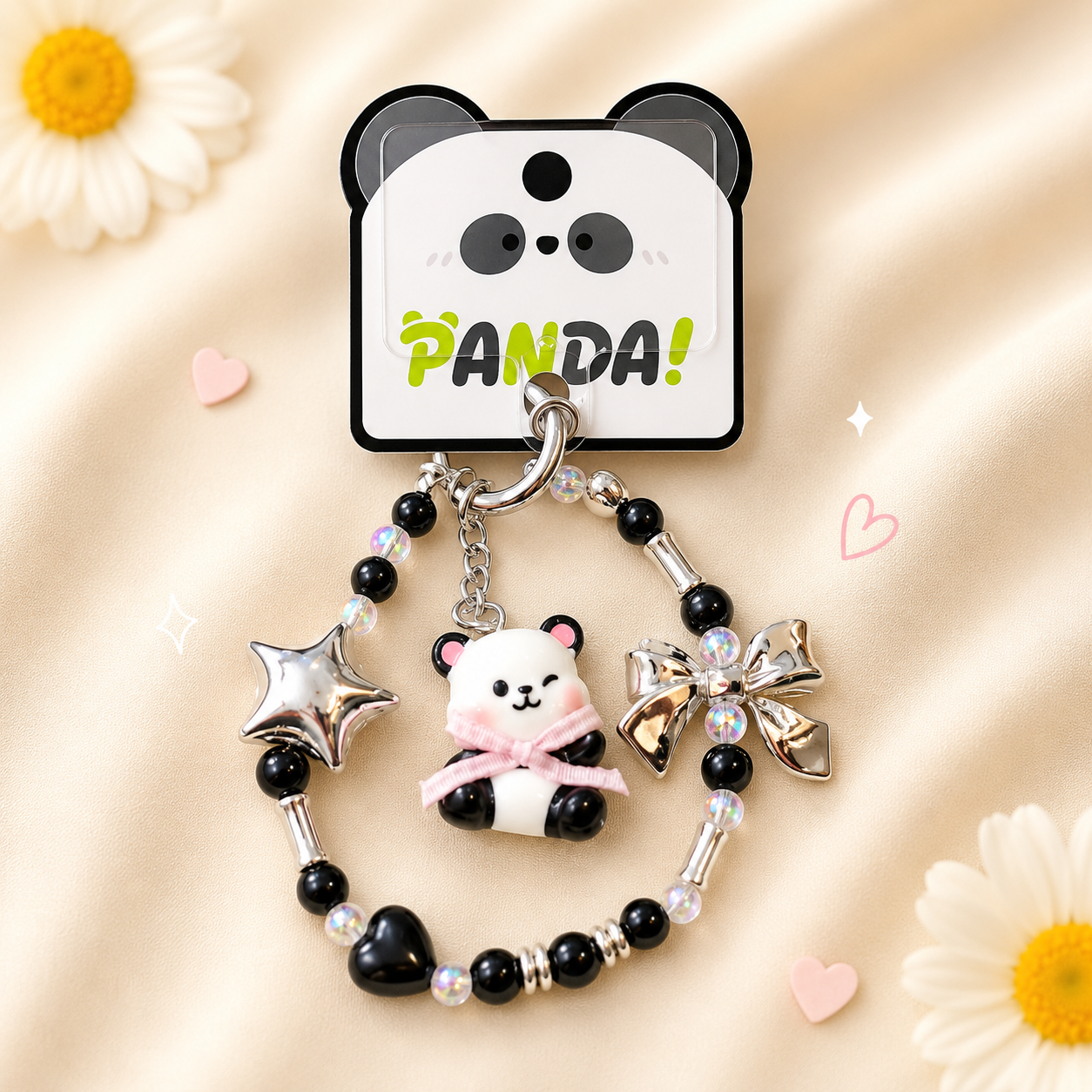 Blush Panda Phone Charm