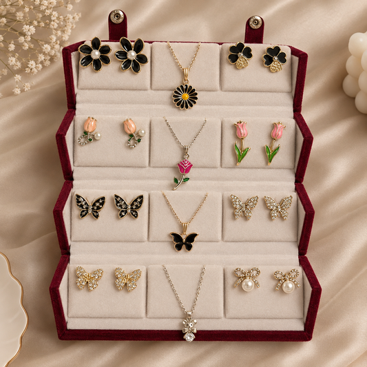 Earrings & Necklace Jewellery Box