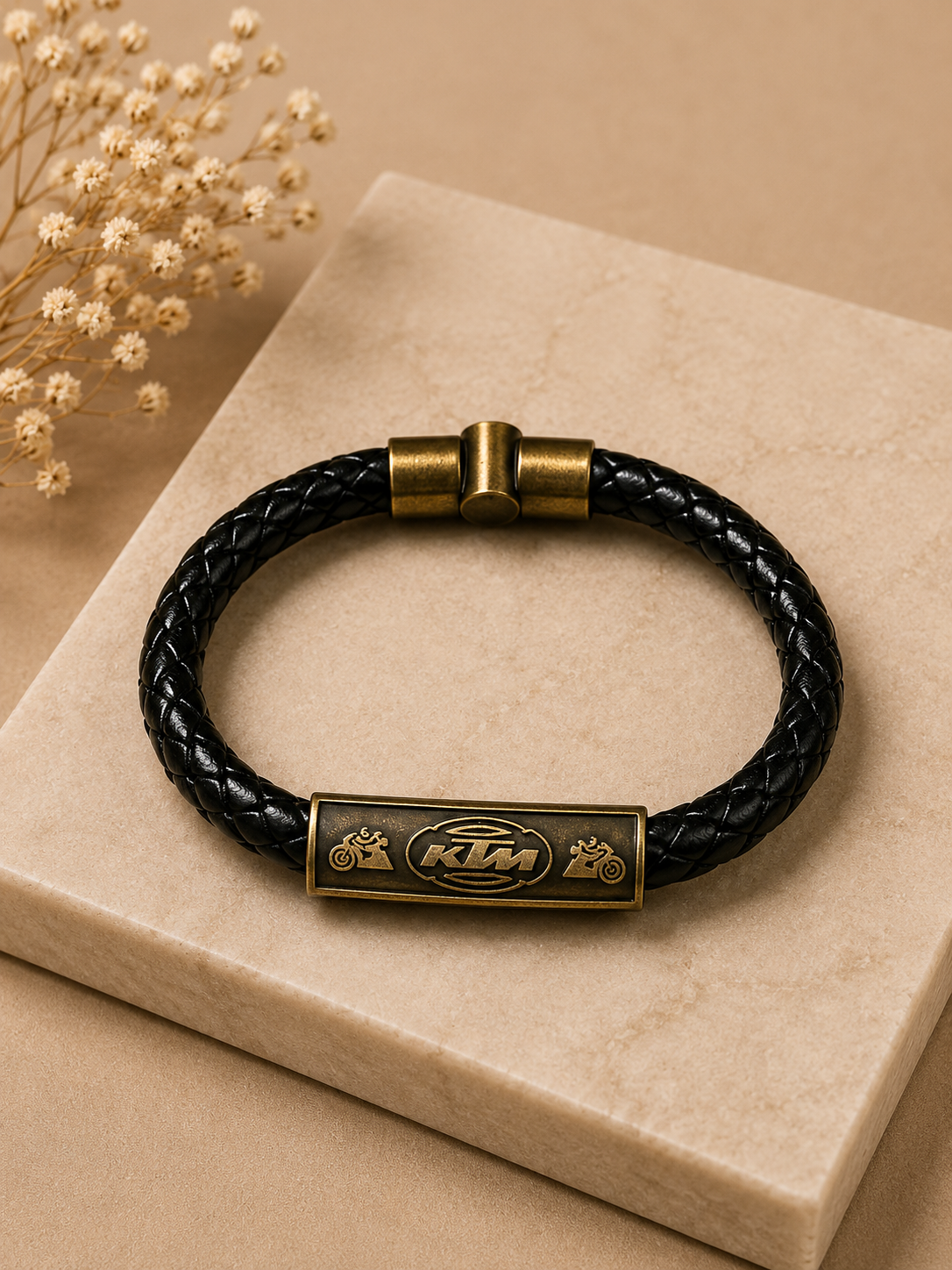 KTM Rider Leather Bracelet