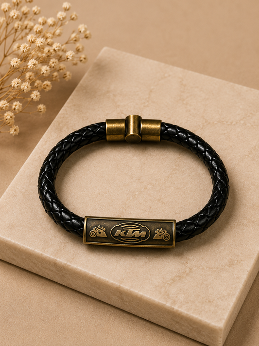KTM Rider Leather Bracelet