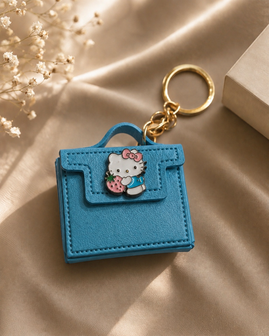Hello Kitty Sky Blue Mini Purse Keychain