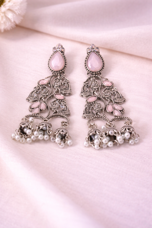 Blush Blossom Jhumkas