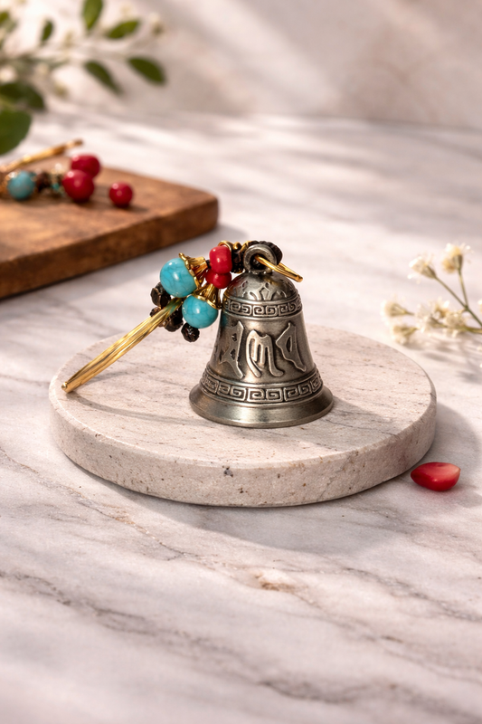 Guardian Bell Keychain with Bead Charm