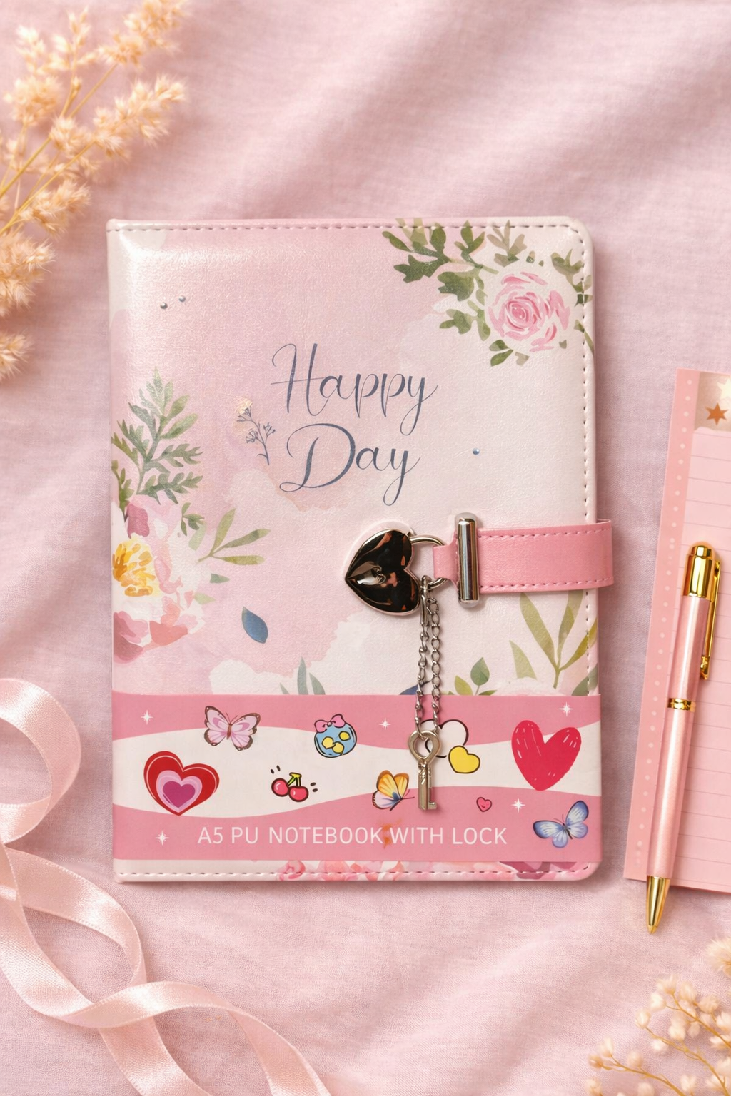 Happy Day Blossom Lock Diary