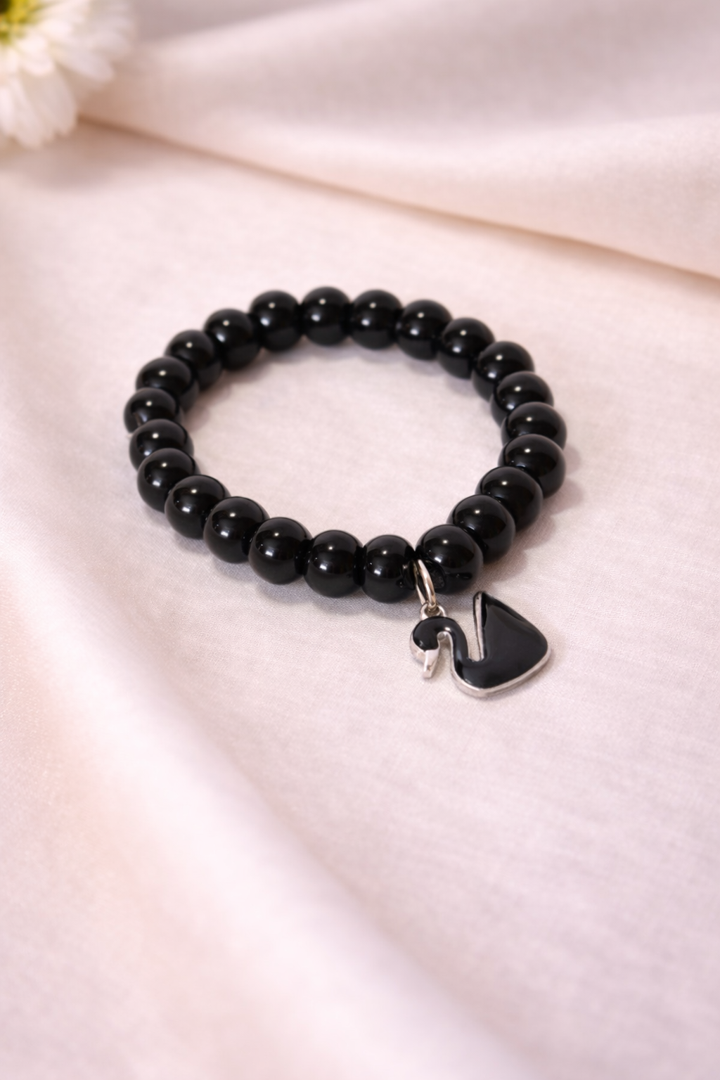 Black Swan Beaded Bracelet