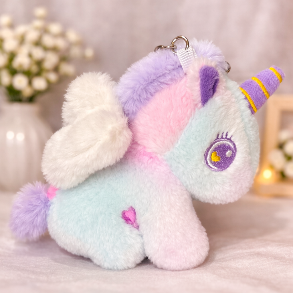 Magical Unicorn Plush Keychain