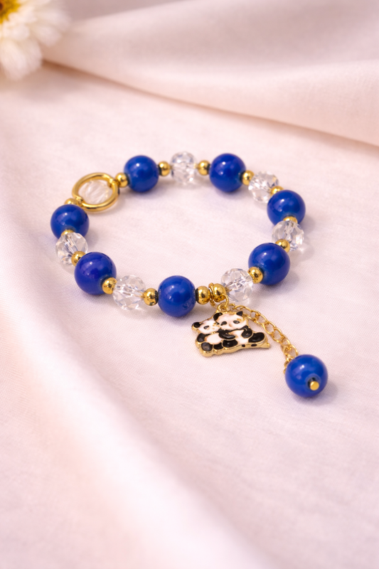 Royal Blue Panda Beaded Bracelet