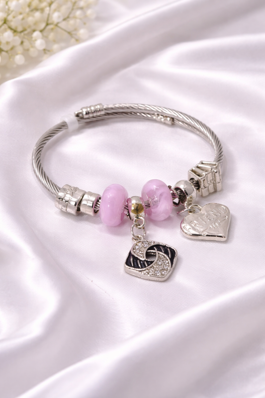 Blush Luxe Charm Bracelet