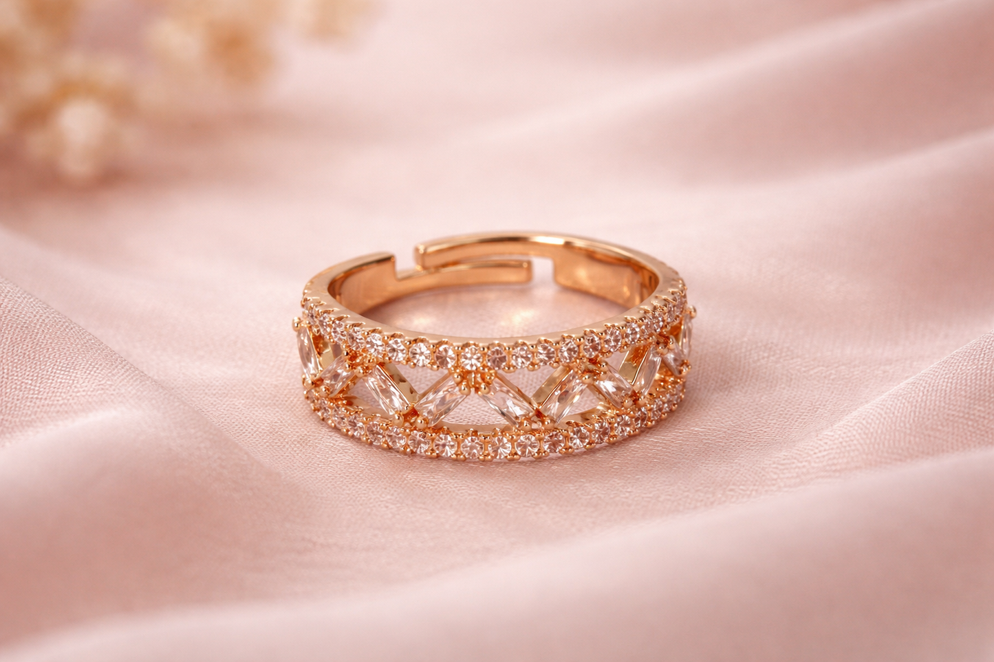 Crystal Luxe Band Ring