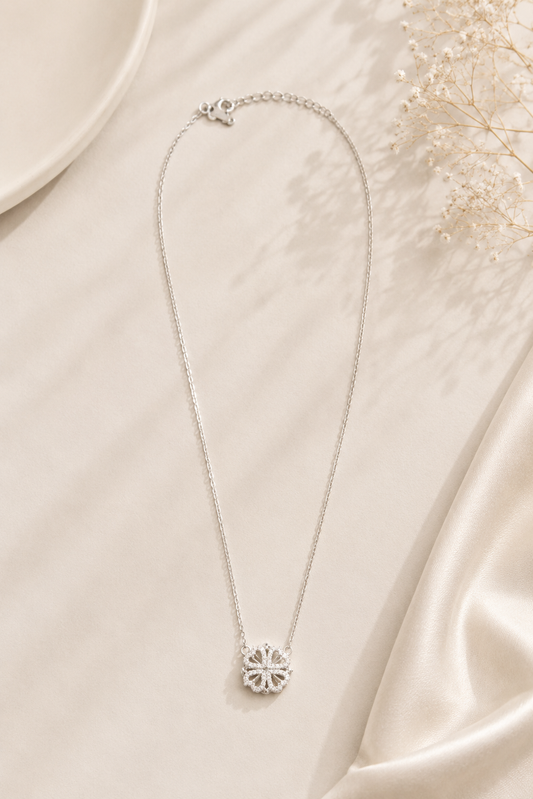 Crystal Bloom Magnetic Pendant