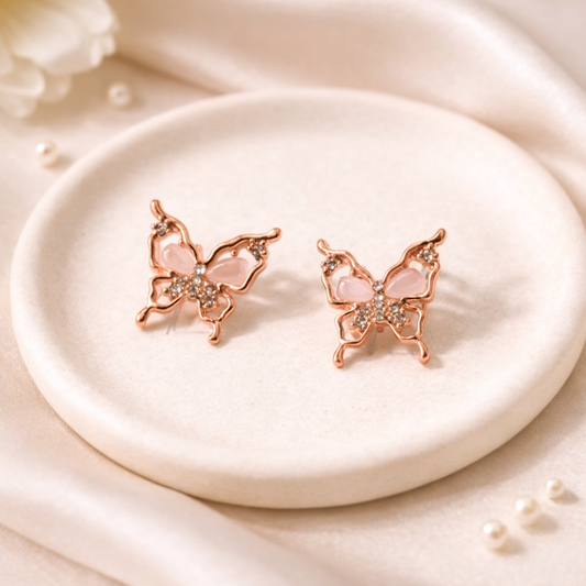 Blush Butterfly Earrings