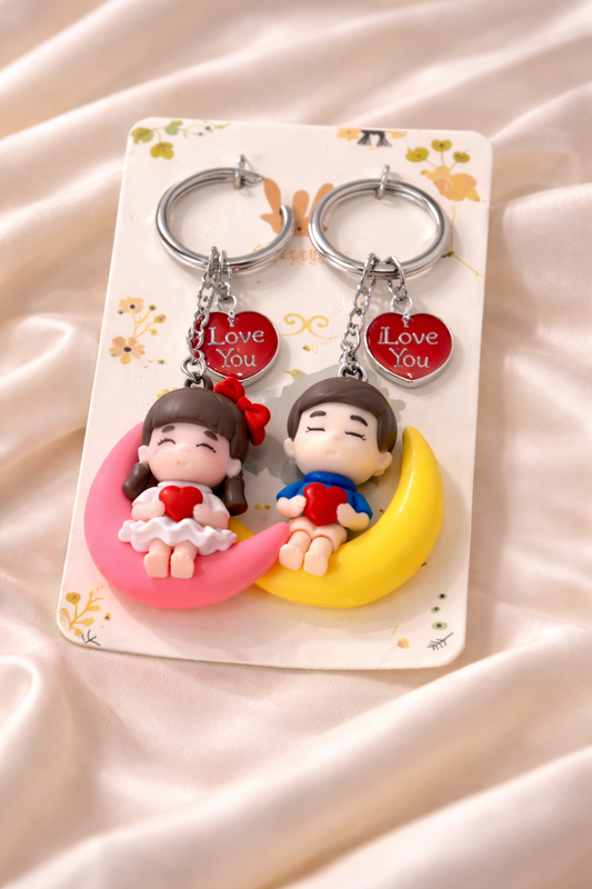 Couple Moon Love Keychains