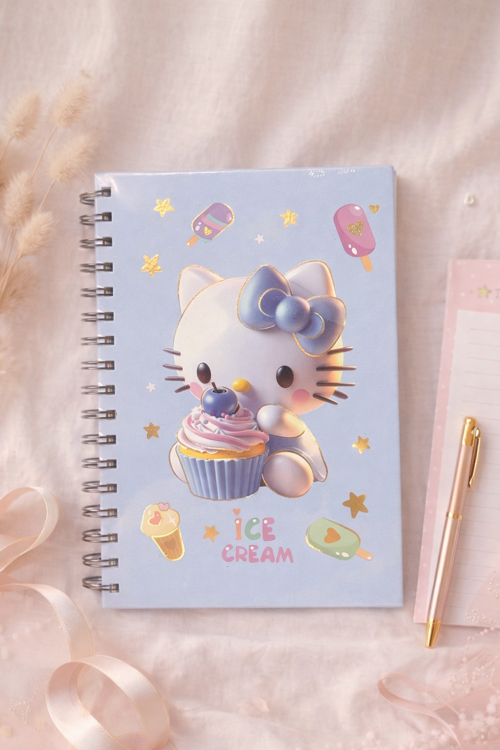 Hello Kitty Ice Cream Spiral Notebook