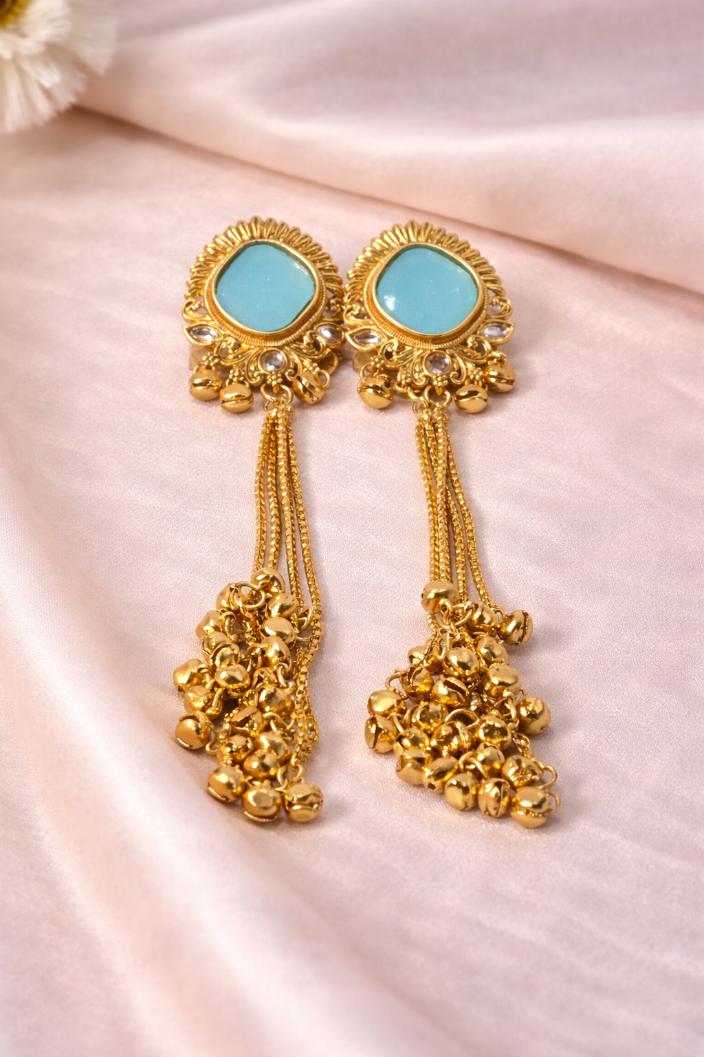 Azure Royal Kashmiri Jhumkas