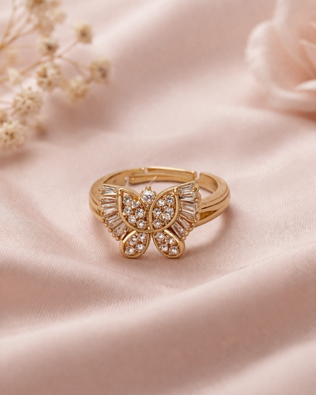 Butterfly Glow Crystal Ring