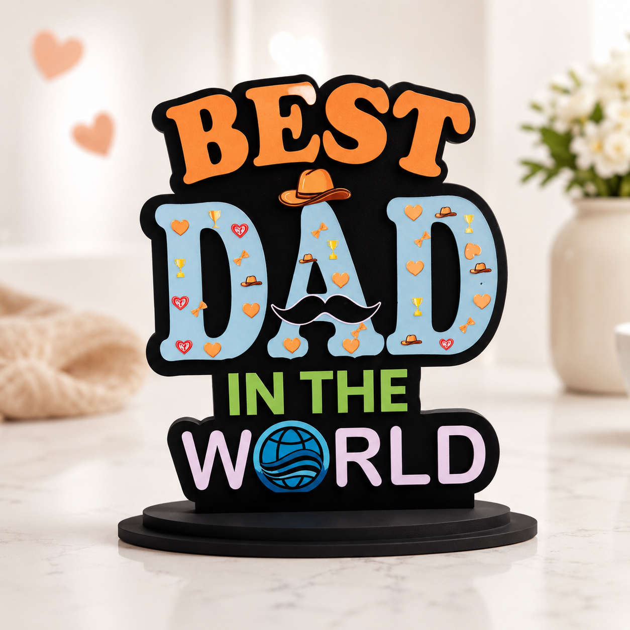 World’s Best Dad Wooden Standee