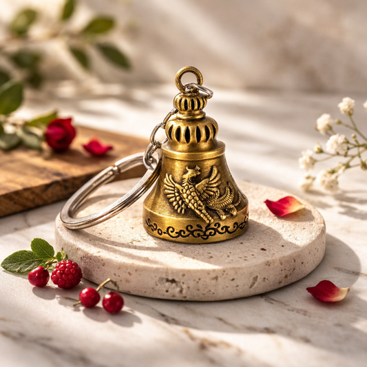 Phoenix Guardian Bell Keychain
