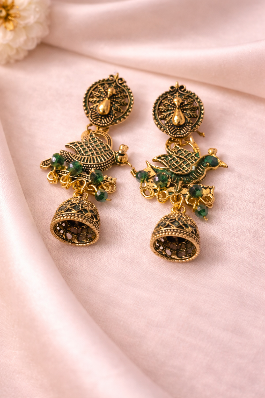 Royal Peacock Jhumkas