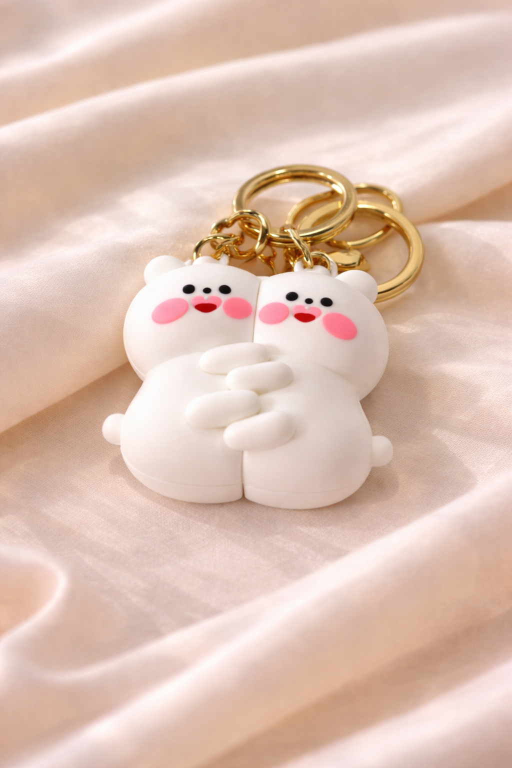Magnetic Hug Bear Keychain