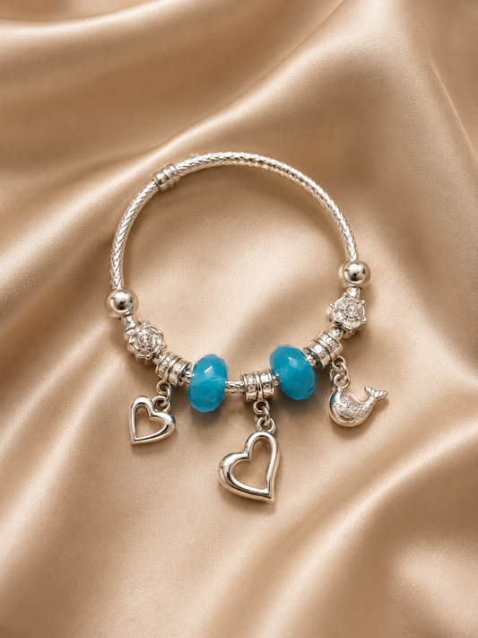 Ocean Heart Charm Bracelet