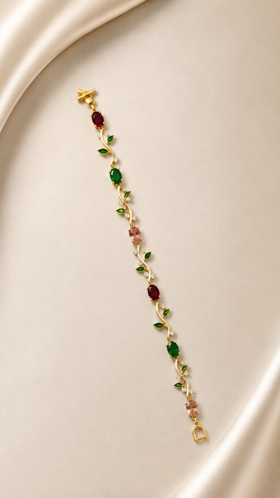 Floral Gem Tulip Bracelet