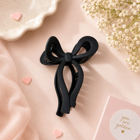 Midnight Bow Claw Clip