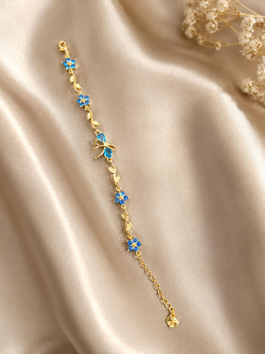 Azure Tulip Bloom Bracelet