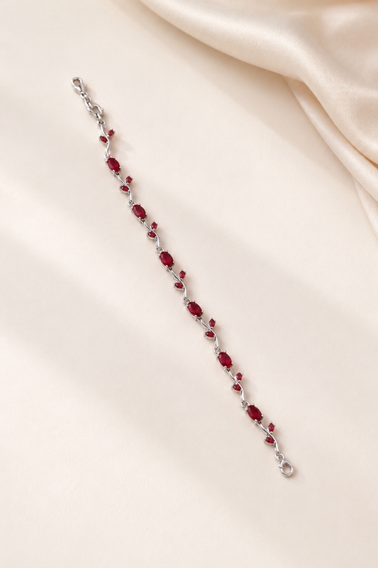 Ruby Vine Tulip Bracelet