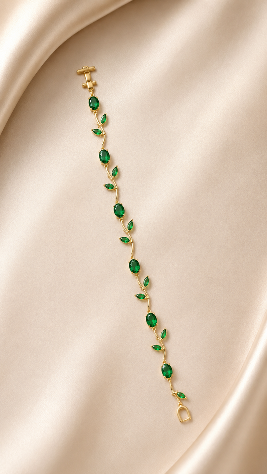 Emerald Vine Tulip Bracelet