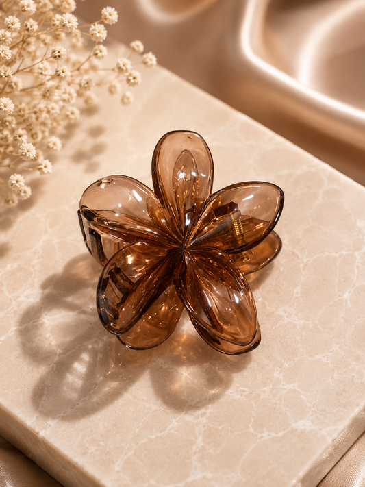 Cocoa Blossom Claw Clip