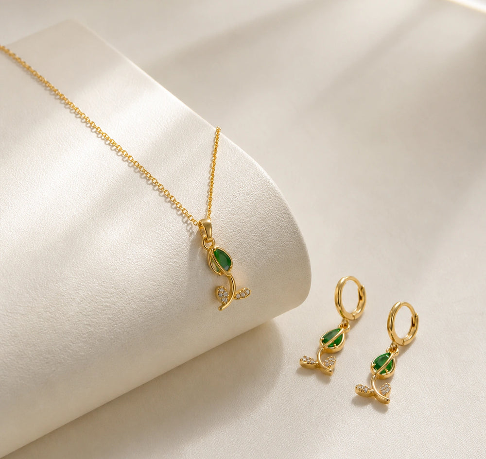 Tulip Necklace & Earring Set