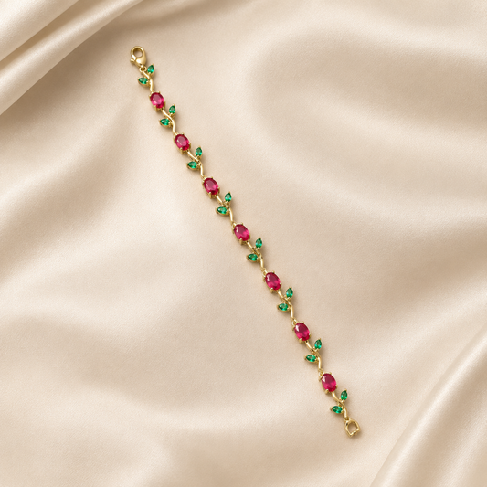 Crimson Bloom Bracelet