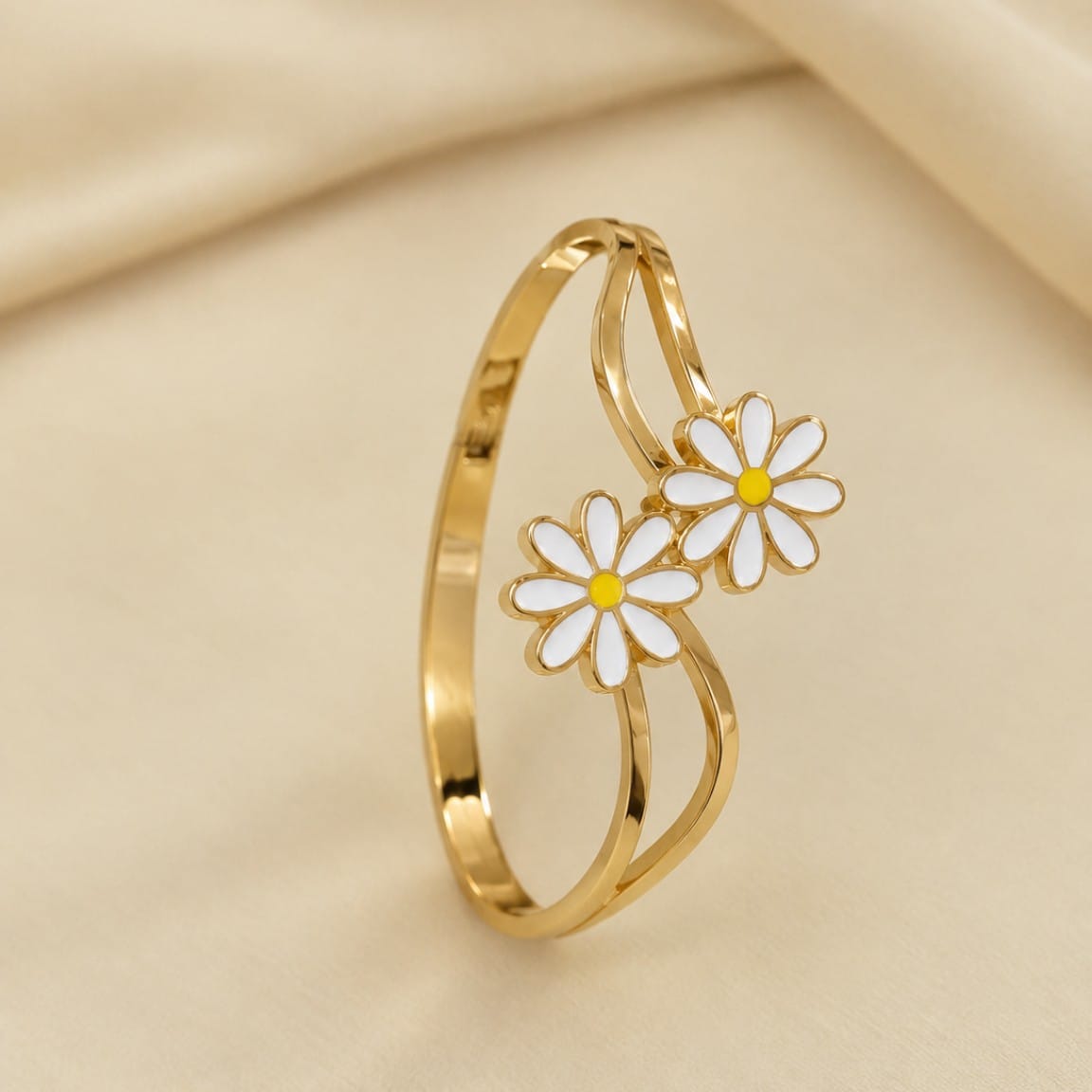 Floral Embrace Anti Tarnish Bracelet