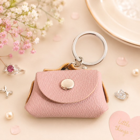 Blush Pink Mini Purse Keychain