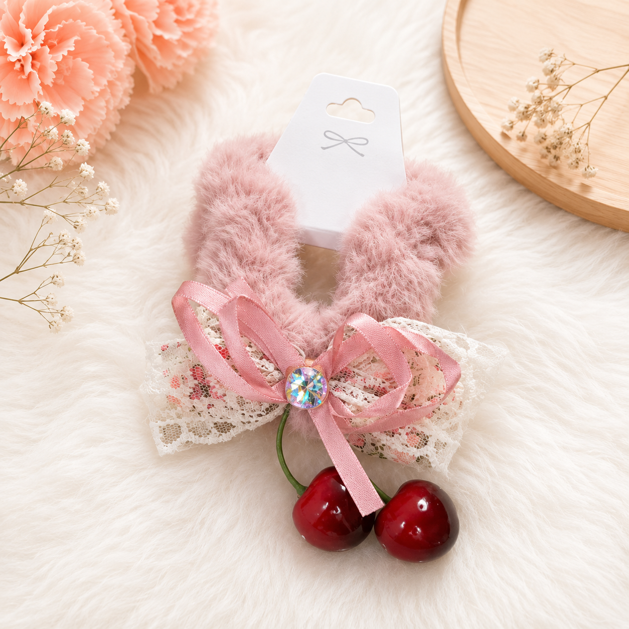 Blush Cherry Scrunchie